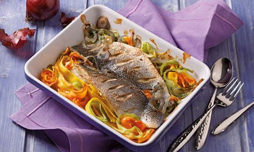 recipe image Barschfilets mit Fenchel-Sardellen-Gemüse