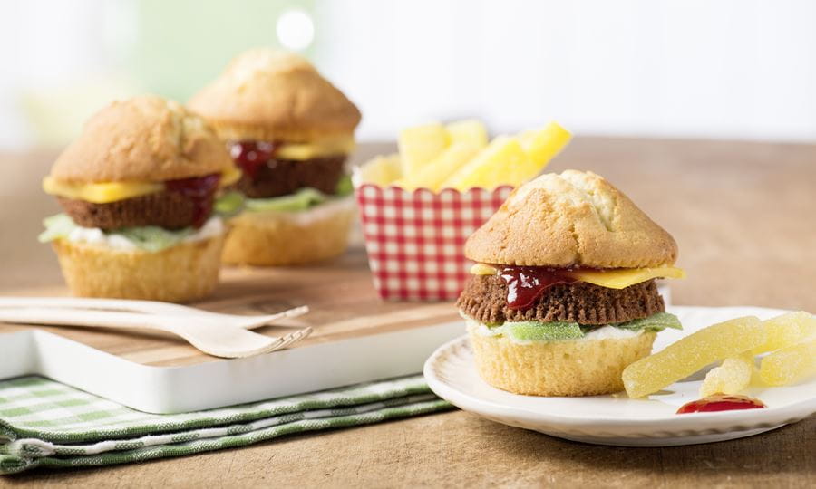 recipe image Süße Cheeseburger-Muffins